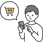 Man Shopping With Smartphone SVG Icon